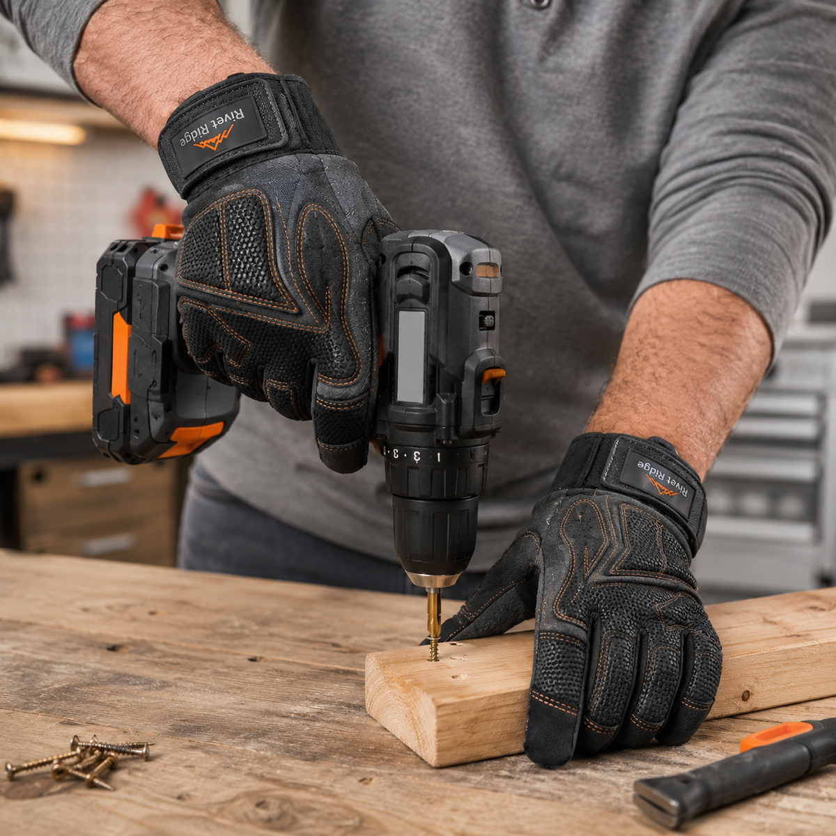 Ergonomic Work Gloves Palm Up